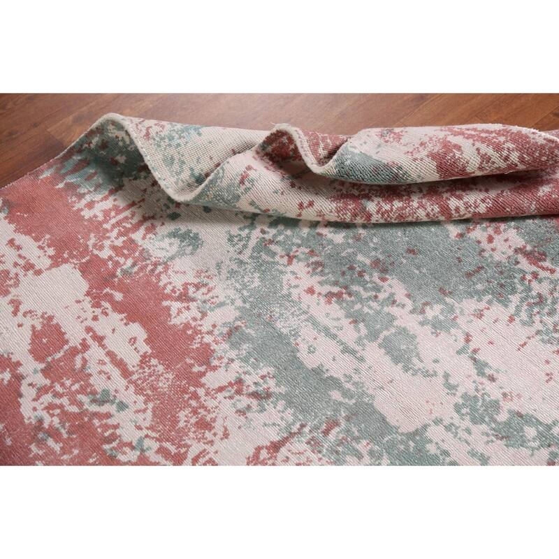 All-Over Abstract Contemporary Foyer Rug Handmade Wool Carpet - 3'3"x 6'3"