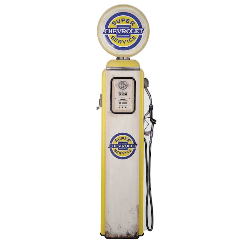 Licensed Chevrolet Super Service Gas Pump Wall Plaque - 62" x 17" - 60.5" x 14.75"