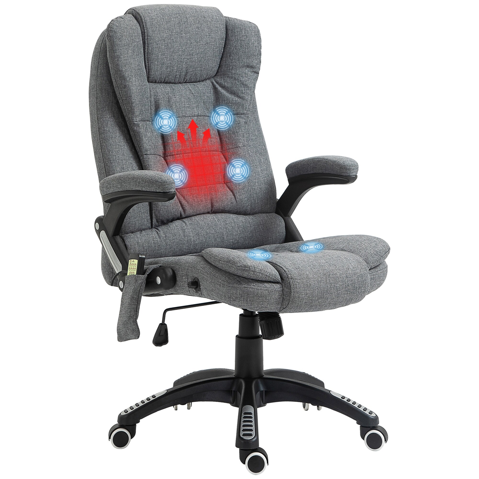 High Back Executive Office Chair with Padded Armrests Bed Bath