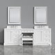 preview thumbnail 2 of 1, James Martin De Soto 102" Double Sink Bathroom Vanity Deluxe Set, Bright White with 3cm Eternal Jasmine Pearl Quartz Top