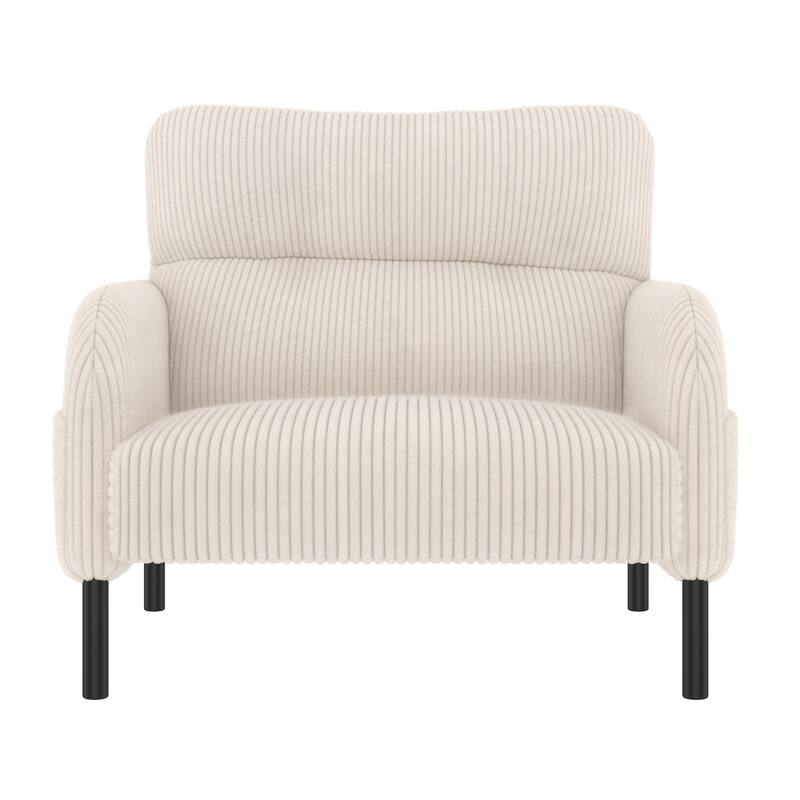 Comfortable Monochrome Single Person wide Seat Chair, Suitable for Living Rooms and Bedrooms