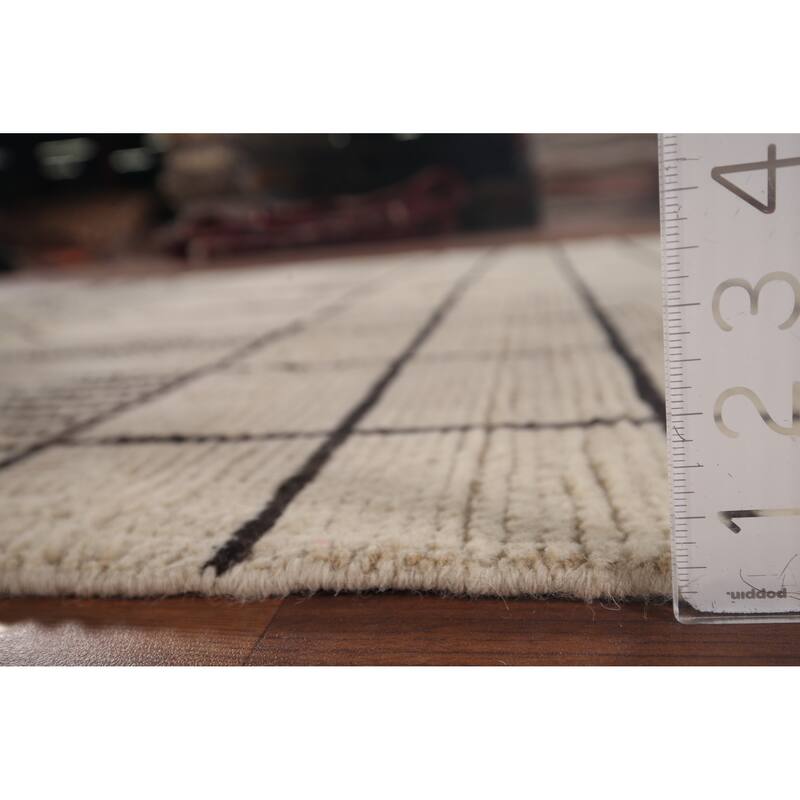 Moroccan Oriental Area Rug Handmade Tribal Wool Carpet - 6'0"x 9'7"