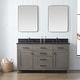 preview thumbnail 65 of 99, Sudio Design Bathroom Vanity Jasper Textured Collection 60" Double Sink - Textured Gray with Blue Limestone Top