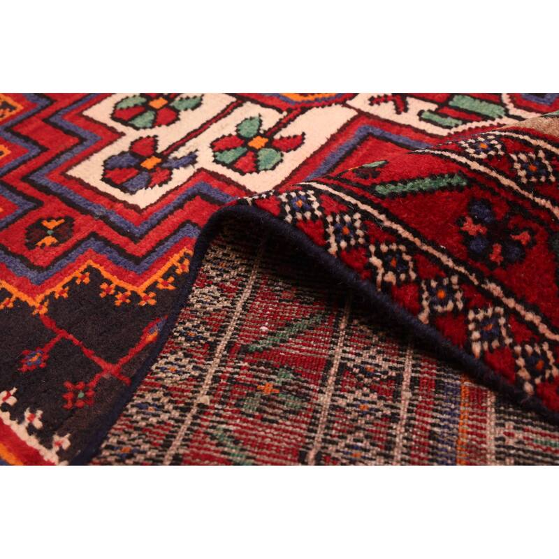 ECARPETGALLERY Hand-knotted Anadol Black, Red Wool Rug - 4'5 x 8'0