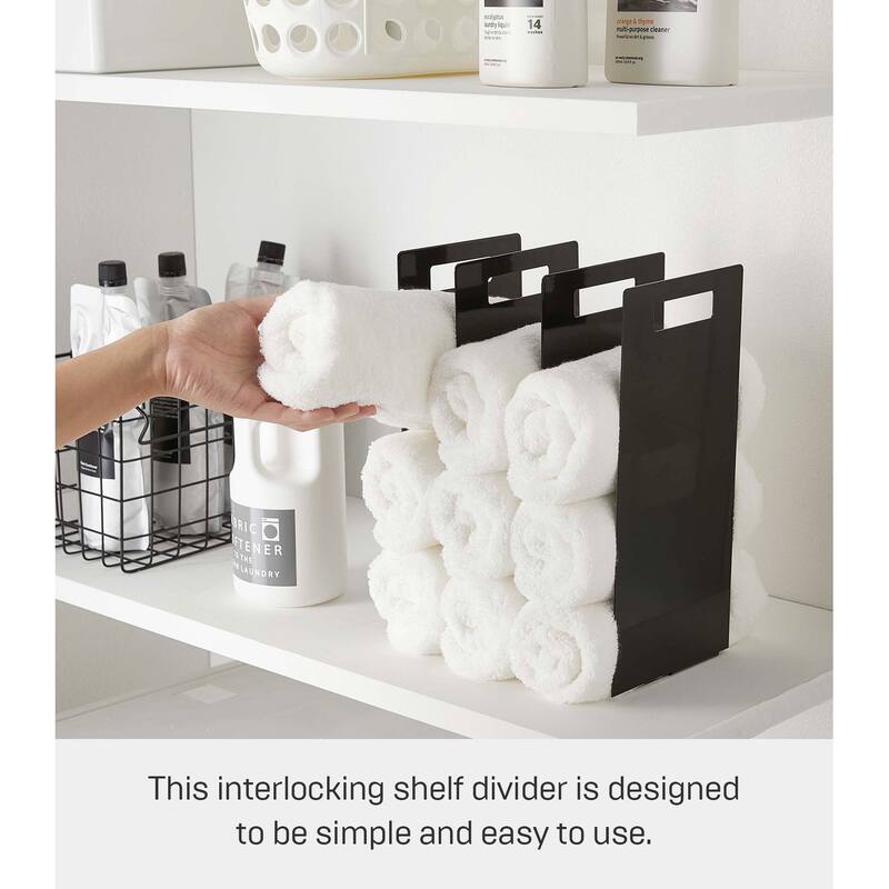 Yamazaki Home Towel Storage Organizer, Steel - L 5.71 x W 5.71 x H 11.81 inches