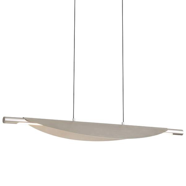 slide 2 of 11, Golden Lighting 6400-LP42 Luma 42" Wide Linear Pendant Sand Nickel