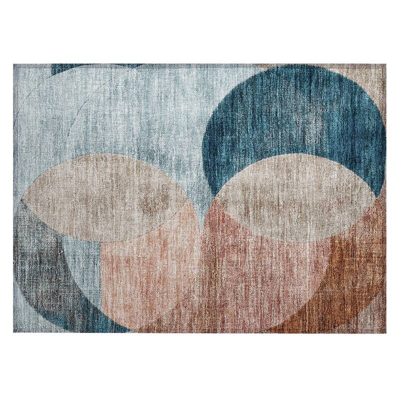 Machine Washable Indoor/ Outdoor Contemporary Deco Chantille Rug