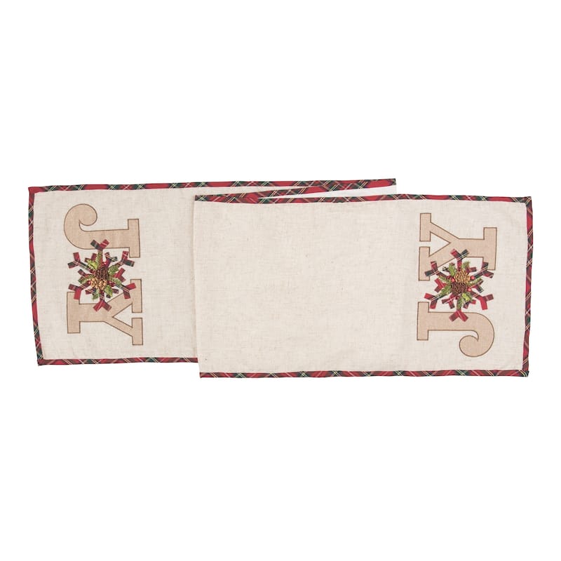 14" x 72" Joy Embroidered Table Runner - 14" x 72"