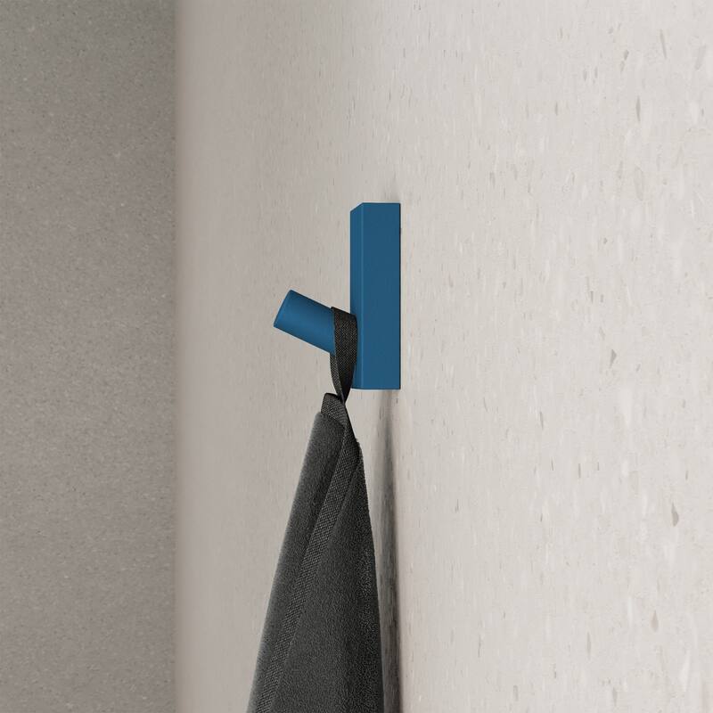 Monaco Concrete Bathroom Robe Hook In Royal Blue