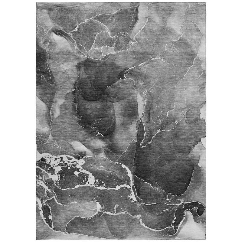 Baro Unique Abstract Weather Resistant Sleek Contemporary Outdoor Rug