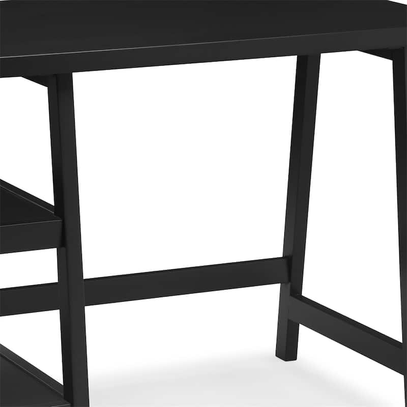Contemporary Wood Writing Desk with Storage