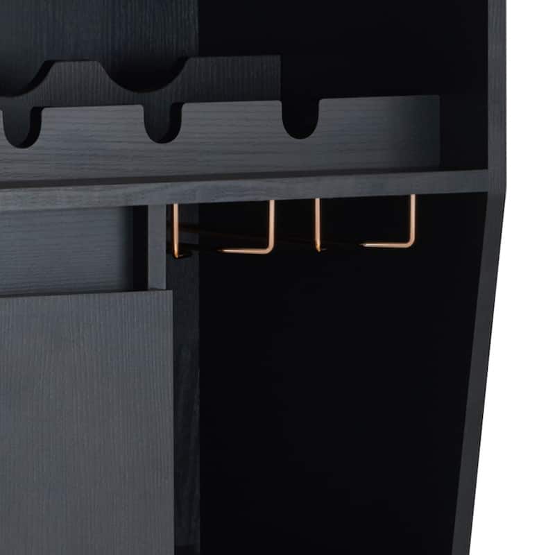 Furniture of America Ping Contemporary Black 47-inch 4-shelf Dining Buffet