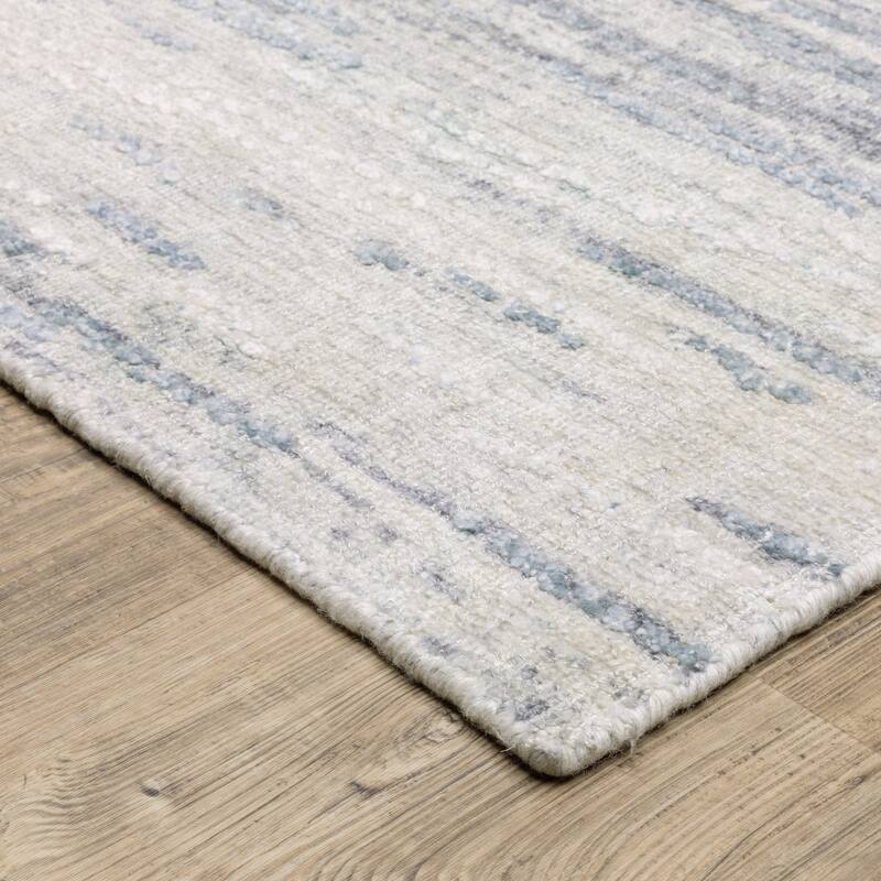 Cameryn Textural Distressed Stripe Area Rug
