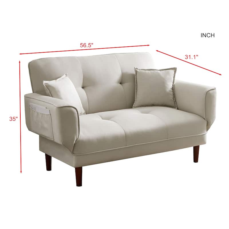 Relax Lounge Sofa Bed Sleeper With 2 Pillows