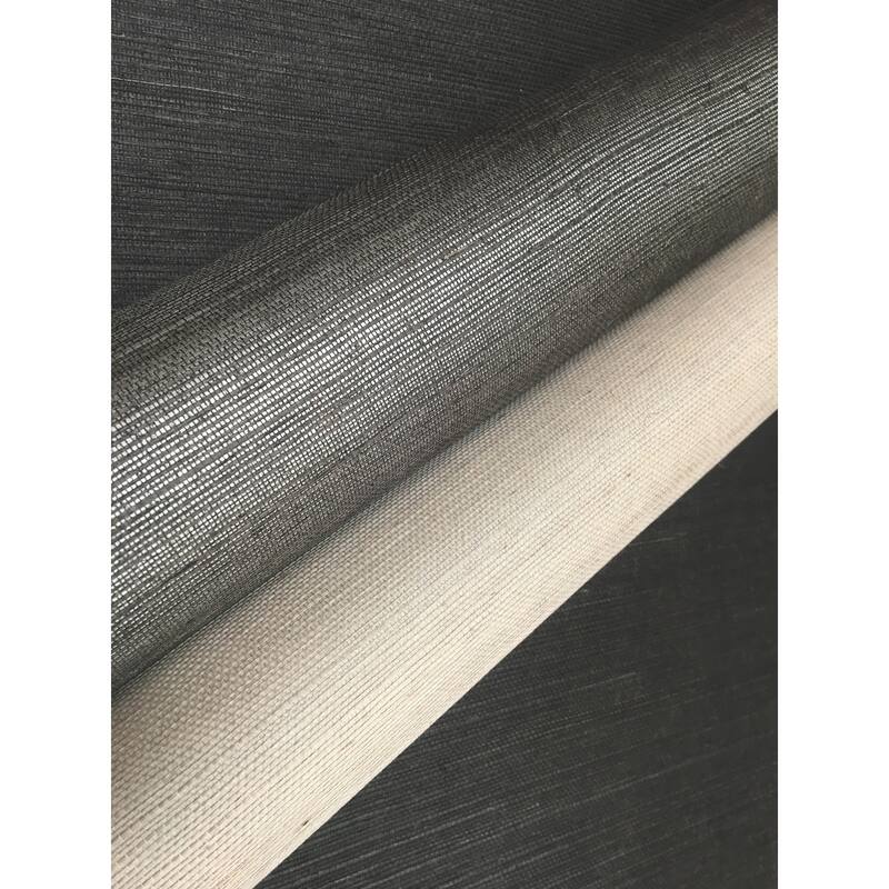 York Wallcoverings Sisal Grasscloth Silver Metallic Wallpaper
