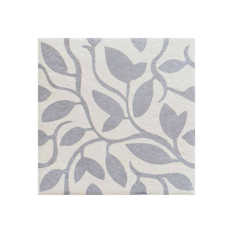 The Tile Life Verity Vine 8x8 Matte Patterned Porcelain Floor & Wall Tile