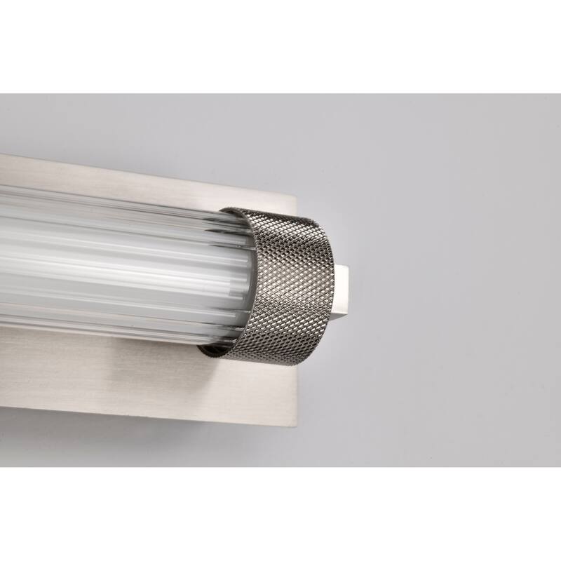 Larissa 14 Inch LED Vanity 3000K CCT Brushed Nickel Finish Opaque Glass - Brushed Nickel