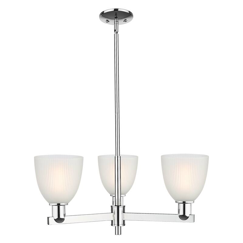 Innovations Lighting Endless Possibilities Arcadia - Castile - 3 Light 28" Stem Hung Chandelier - Polished Chrome/White