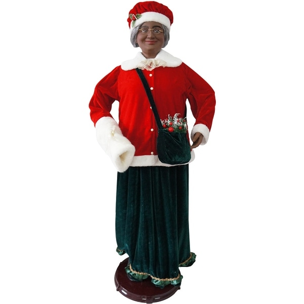 Christmas Time 58-In. African American Dancing Mrs. Claus with