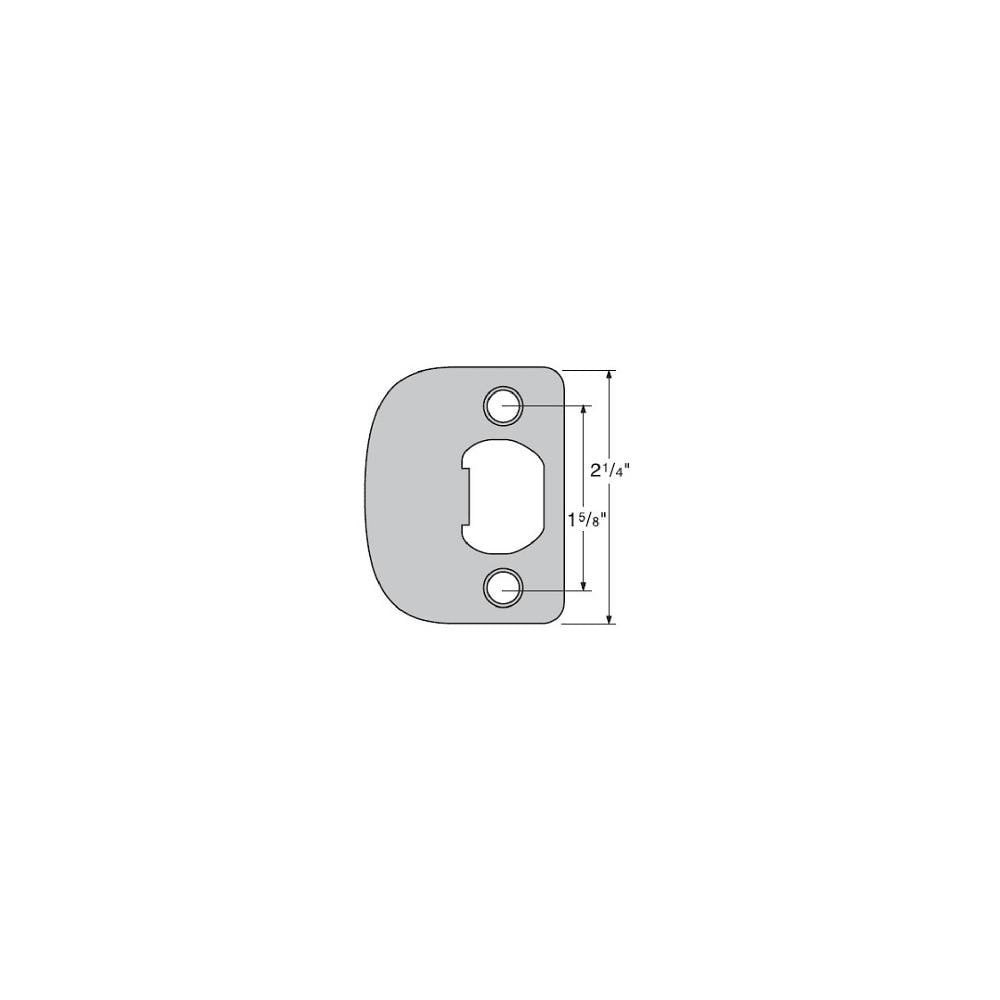 Kwikset UL Listed 1/4 Inch Round Corner Full Lip Strike Plate
