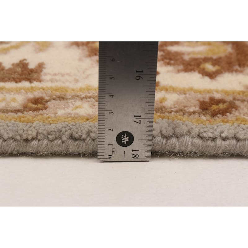 ECARPETGALLERY Hand-knotted Royal Oushak Grey Wool Rug - 4'1 x 5'11
