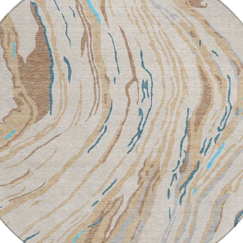 HomeRoots Abstract Transitional Rectangle Outdoor Rug