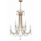 preview thumbnail 4 of 6, Karrington 12 Light Aged Brass Chandelier - 30"W x 40"H