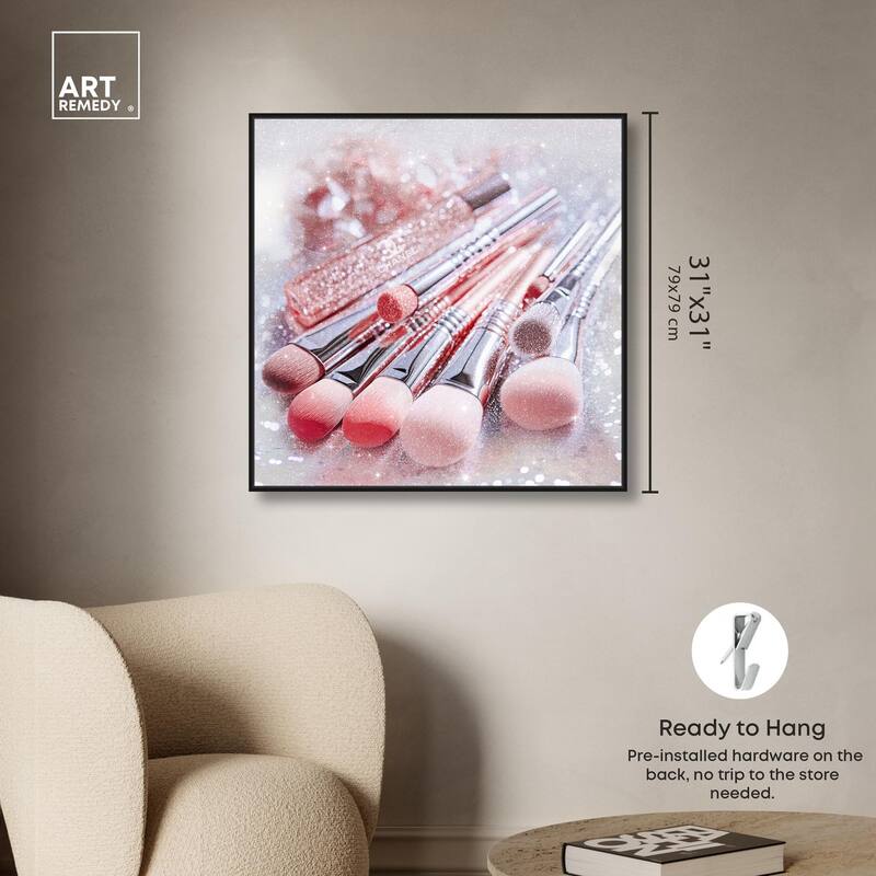 Brush Collection Blush Canvas by Art Remedy