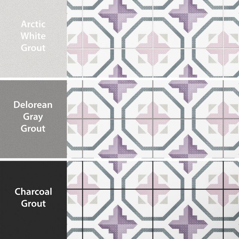 Merola Tile Prisma Lavender 9-3/4" x 9-3/4" Porcelain Floor and Wall Tile