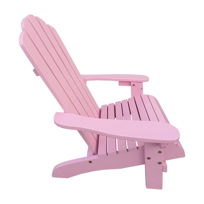 Anmytek Pink Adirondack Chair Patio Balcony Lounge Indoor Outdoor Decorative Seating