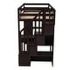 preview thumbnail 26 of 25, Twin Size Wooden Loft Bed with Storage Drawers, Desk, Storage Stairs, Shelves