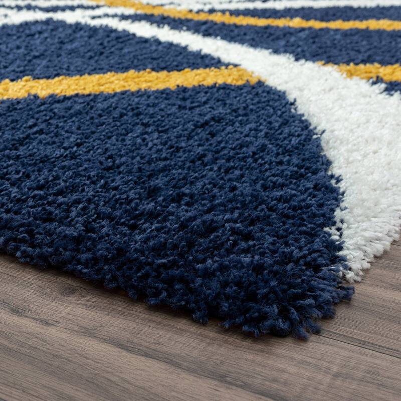 Upscale Shag Modern & Contemporary Abstract Indoor Area Rug