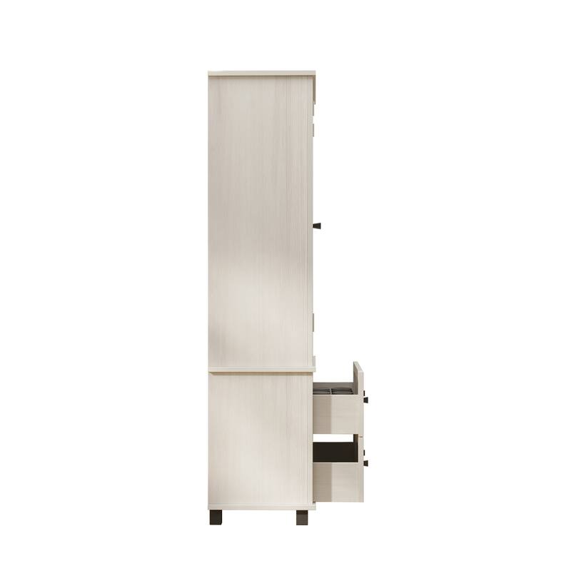 70" Tall Kitchen Pantry Cabinet with 2 Drawers and 3 Shelves