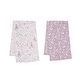 preview thumbnail 1 of 5, Lavender Provence Eau de Lavande Botanical Kitchen and Bathroom Graphic Print Hand Towels Set of 2