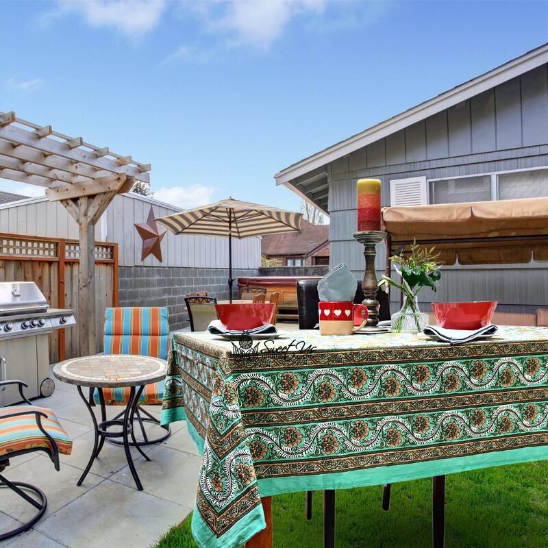 Cotton Floral Tablecloth for Rectangle Tables