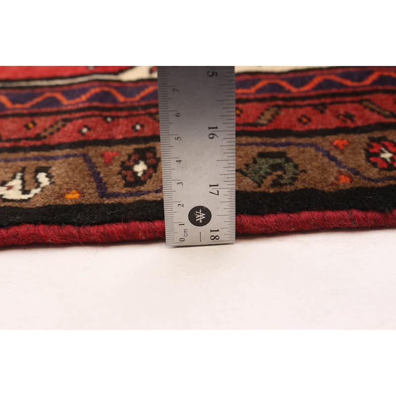ECARPETGALLERY Hand-knotted Andelz Red Wool Rug - 3'4 x 4'7