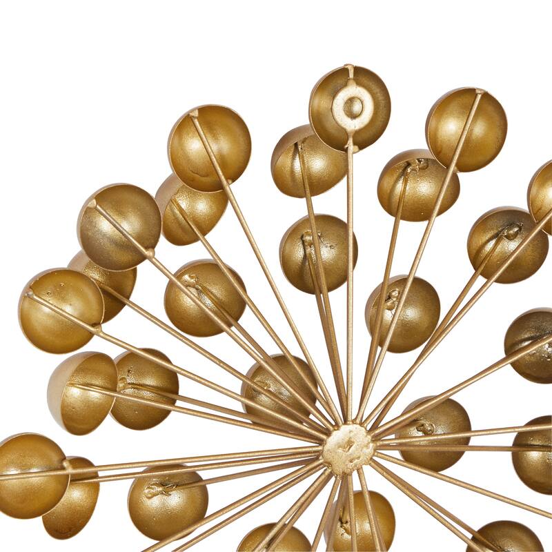 CosmoLiving by Cosmopolitan Gold Metal Starburst Home Wall Decor with Orb Detailing