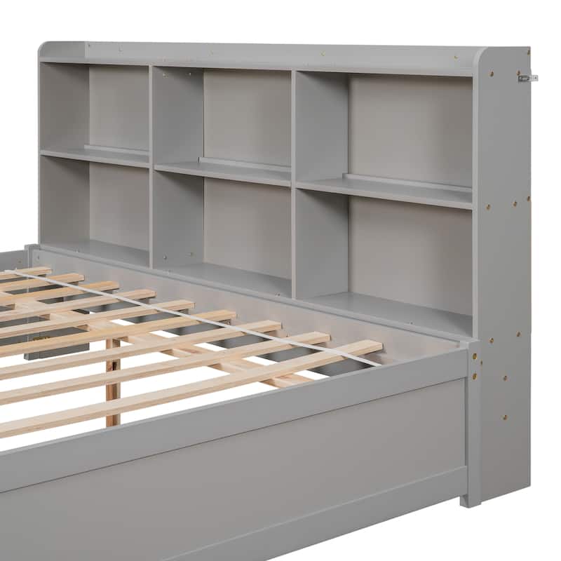Full Bed with Side Bookcase - Bed Bath & Beyond - 37057465