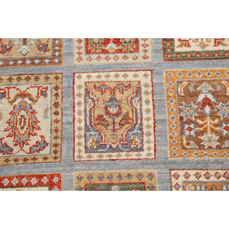 Traditional Garden Design Kazak Oriental Wool Runner Rug Hand-knotted - 2'9" x 10'5"