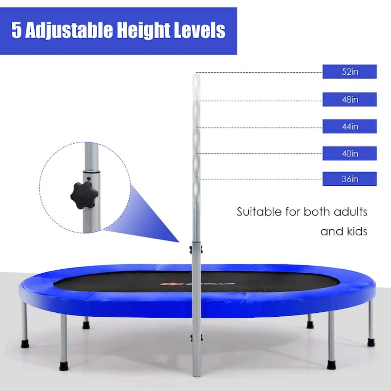 Goplus 50'' Trampoline for 2 People Foldable Rebouncer w/Adjustable - See Details