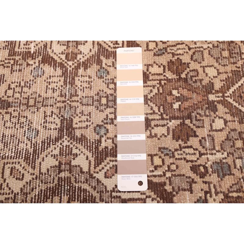 ECARPETGALLERY Hand-knotted Antalya Vintage Tan Wool Rug - 3'5 x 13'0