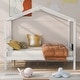 preview thumbnail 28 of 36, Full Size House Bed with Storage Space & Roof