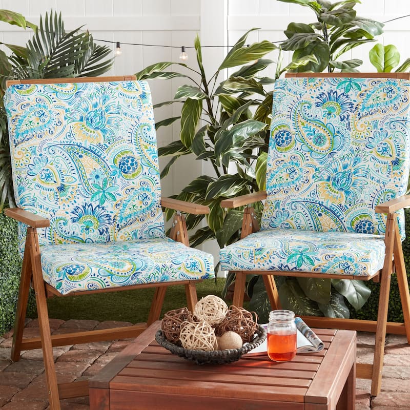 Greendale Home Fashions Outdoor High Back Chair Pad