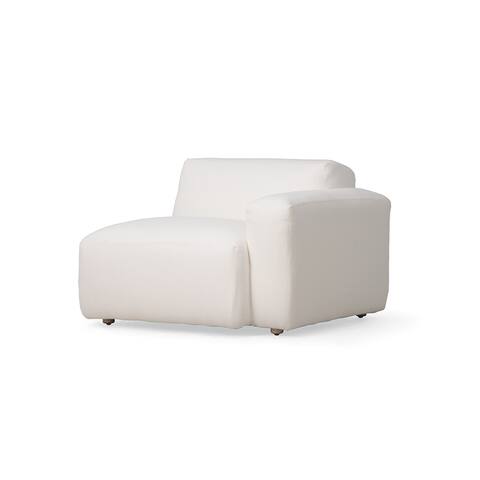 Bucksport Linen Track Arm Sofa Right - Native Linen White - 40" W x 40" D x 28" H