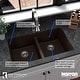 preview thumbnail 38 of 56, Karran Undermount Double Equal Bowl Quartz Kitchen Sink - 32" x 19.5" x 9" - 32" x 19.5" x 9"