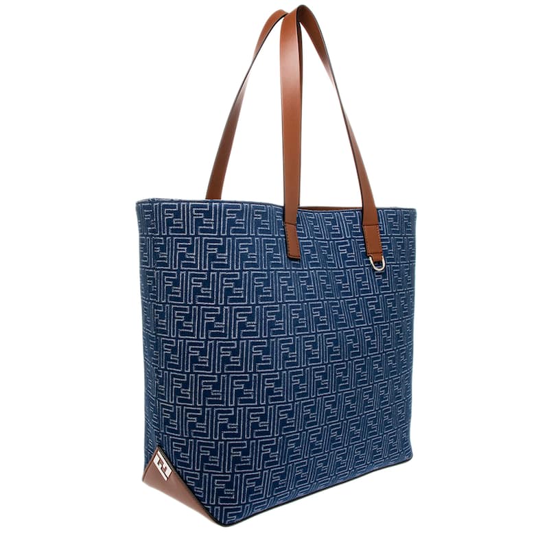 Fendi FF Jacquard Denim Shopper