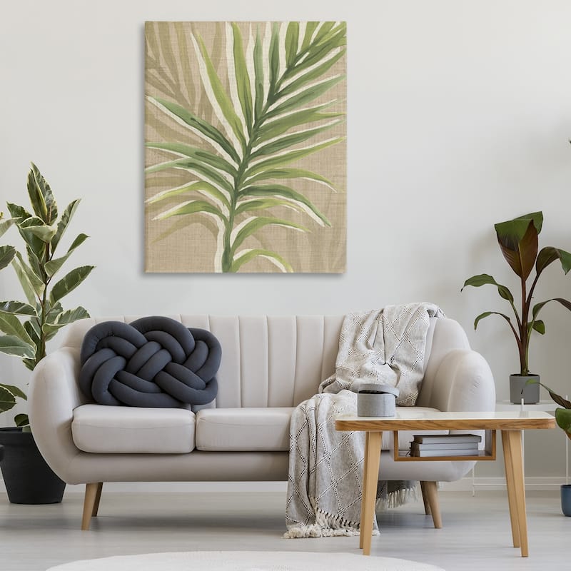 Stupell Rustic Palm Plant Canvas Wall Art Design By June Erica Vess