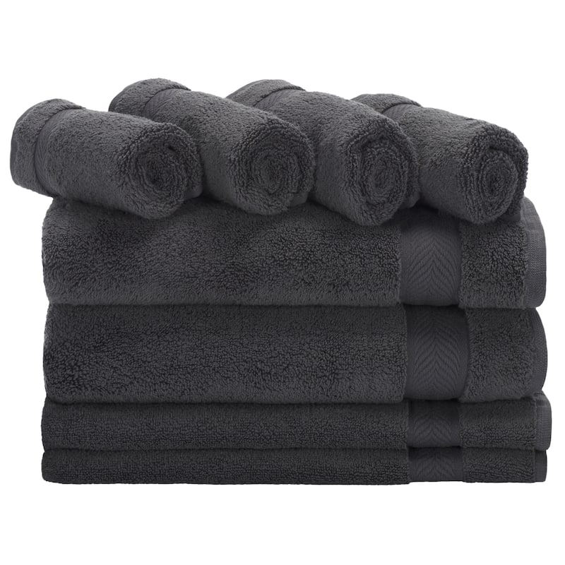 SAFAVIEH Home Signature 8-Piece Towel Bundle - 2 Bath Towels 2 Hand Towels 4 Wash Cloths