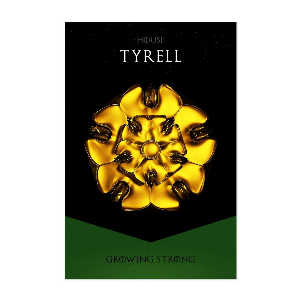 GOT House Tyrell Digital Game of Thrones TV Movies Art Print/Poster