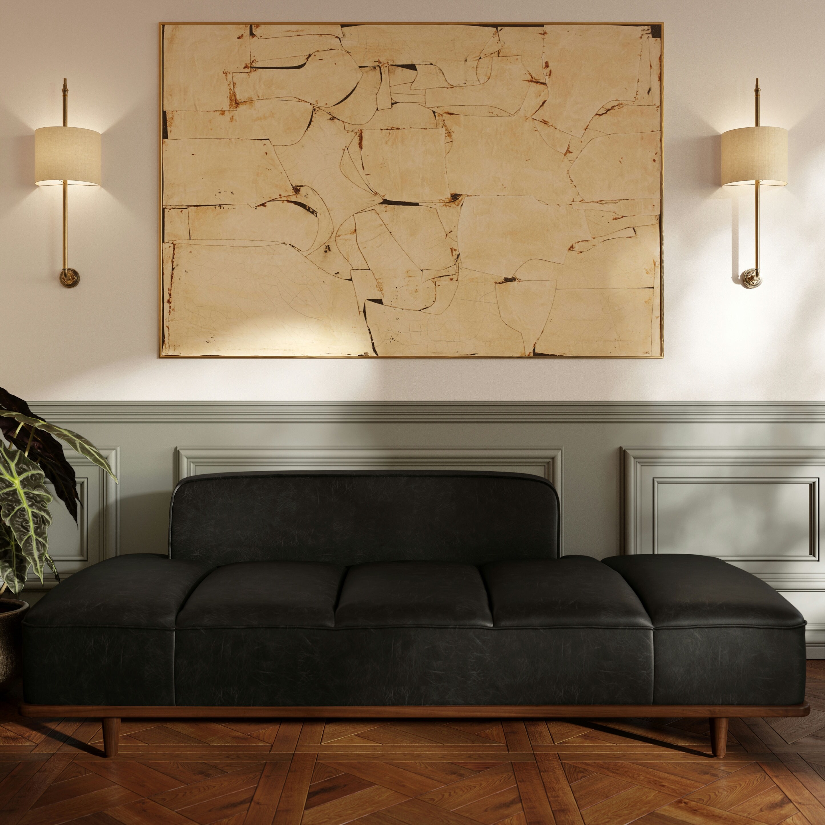 Poly & Bark Jasper Daybed - Full Grain Genuine Italian Leather
